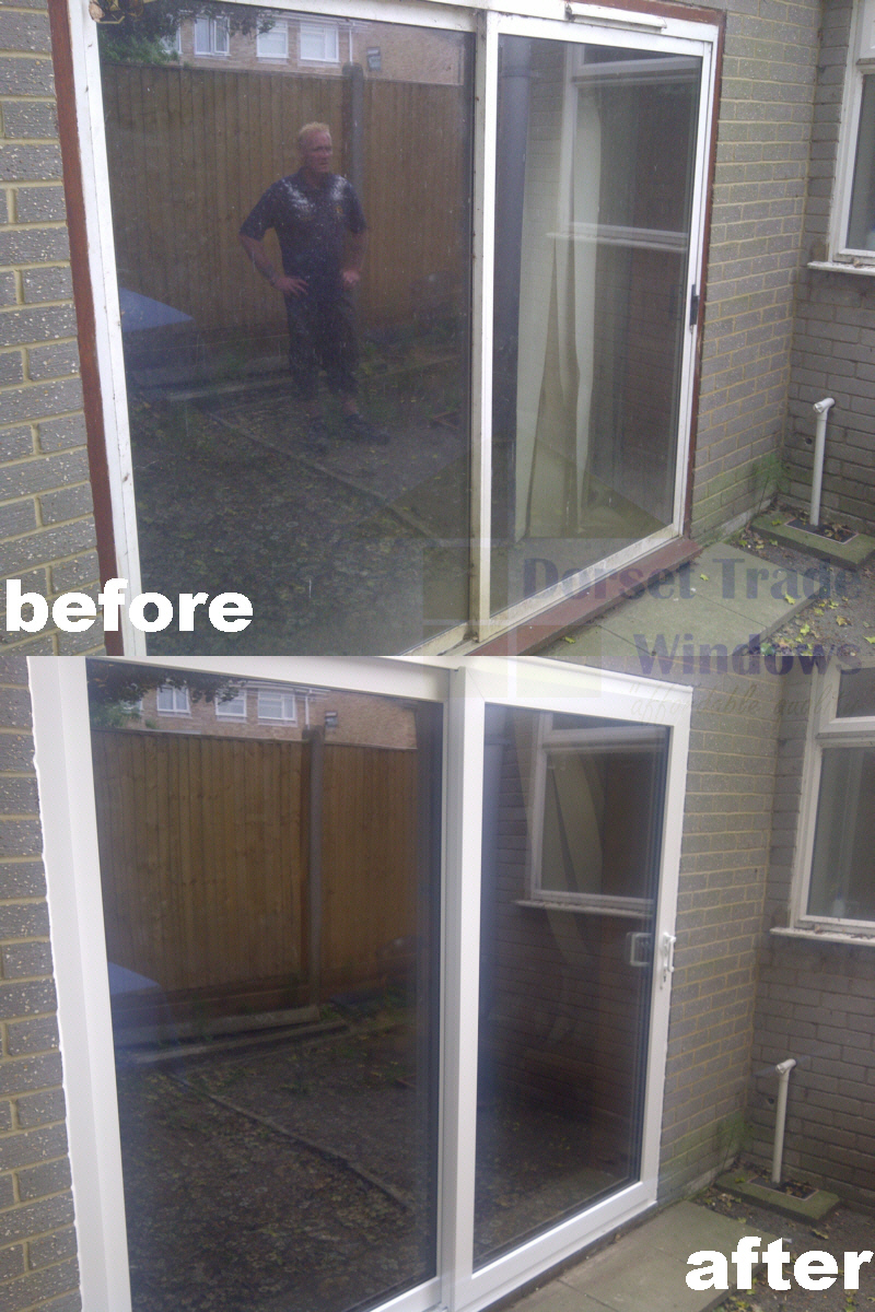 Aluminium Patio Door replaced with uPVC Patio Door